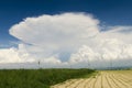 Stormy clouds over landscape Royalty Free Stock Photo