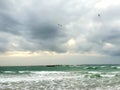 Stormy clouds over the sea, photographed at Bloubergstrand, South Africa