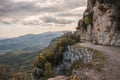 Stormy cloudscape on the road over the Cliffs Royalty Free Stock Photo