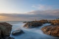 Lighthouse in the port of Ahtopol, Black Sea, Bulgaria Royalty Free Stock Photo