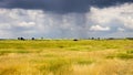 Stormy cloudy sky over the plain Royalty Free Stock Photo