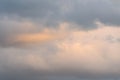 Stormy cloudy sky in shades of gray as a nature background Royalty Free Stock Photo