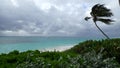 Stormy day on a beach in Hopetown Abacos Bahamas