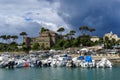 Stormy day in the harbor