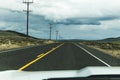 Stormy Desert Highway Royalty Free Stock Photo