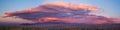 Stormy Desert Sunset - panorama view