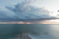 Stormy dramatic rainy seascape in Istria, Croatia.