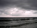 A Stormy Evening on the Ocean Royalty Free Stock Photo