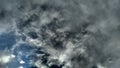 Stormy gray clouds on sky. Weather change. Rainy weather Royalty Free Stock Photo