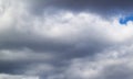 stormy grey and white clouds on blue sky background Royalty Free Stock Photo