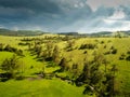 Stormy landscape of the Zlatibor mountain and Crni rzav stream