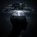 Mental Storm and Brainstorming Concept Royalty Free Stock Photo