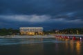 STORMY NIGHT ON THE COAST Royalty Free Stock Photo