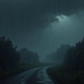A stormy night with thunders Royalty Free Stock Photo