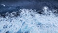 Stormy Ocean waves blue and white background Royalty Free Stock Photo