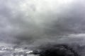 Stormy rain clouds background. Dark sky. Dramatic Moody Thunder Storm. Climate Change weather environment background