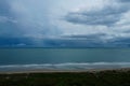 Stormy rainy day at the beach on North Hutchinson Island, Florida Royalty Free Stock Photo