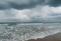 Stormy rainy day at the beach on North Hutchinson Island, Florida Royalty Free Stock Photo