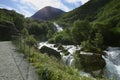 The beautiful trail to Briksdalsbreen Glacier in Olden, Nordfjord, Norway. Royalty Free Stock Photo