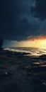 Stormy Scenery: Photorealistic Depiction Of Clouds Over The Ocean