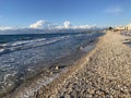 Stormy sea in Acharavi, small resort in Corfu island