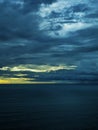 Stormy Sea in the Dawn Royalty Free Stock Photo