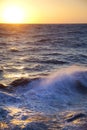 Stormy sea / Dawn / Waves and spray Royalty Free Stock Photo