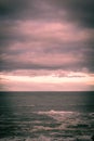 Stormy sea in Dunbar, a seaside town in Scotland, UK