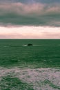 Stormy sea in Dunbar, a seaside town in Scotland, UK