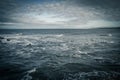 Stormy sea in Dunbar, a seaside town in Scotland, UK