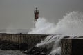 Stormy sea wave splash