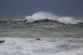 Stormy sea wave with spray