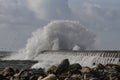 Stormy sea wavw splash