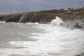 Stormy seas at Peel Isle of Man Royalty Free Stock Photo