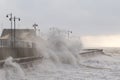 Stormy seas at Porthcawl, South Wales, UK.