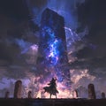 Stormy Skies with Mystic Tower, Heroic Sorcerer