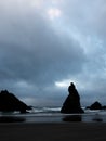 Stormy skies at the Oregon coast Royalty Free Stock Photo