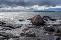 Stormy skies over Lake Superior Royalty Free Stock Photo