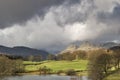 Stormy skies over Langdale Royalty Free Stock Photo