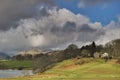 Stormy skies over Langdale Royalty Free Stock Photo