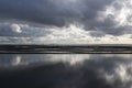 Stormy skies over the Thames, Estuary, Essex, England Royalty Free Stock Photo
