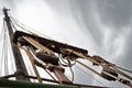 Stormy sky above the mast Royalty Free Stock Photo