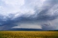 Stormy sky with dramatic thunderstorm clouds