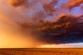 Stormy sky with dramatic clouds and sunset light Royalty Free Stock Photo