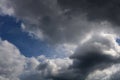 Stormy sky with gray clouds before the rain. Weather forecast concept Royalty Free Stock Photo