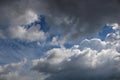 Stormy sky with gray clouds before the rain. Weather forecast concept Royalty Free Stock Photo