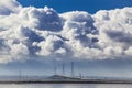 Stormy sky hovered over the Bay Area Royalty Free Stock Photo