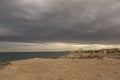 Stormy sky on La Zenia beach in Alicante. Spain