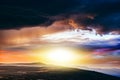Cloud landscape. Dramatic sunset Royalty Free Stock Photo