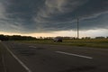 Stormy sky over the highway